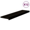 vidaXL Askelmat 12 kpl ruskeanmusta 100x30x2 cm t&auml;ysi tammi