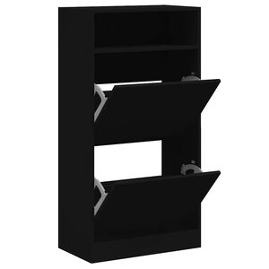 vidaXL Kenk&auml;kaappi musta 60x34x116 cm tekninen puu
