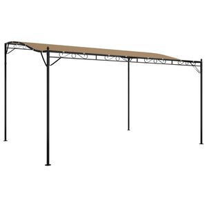 vidaXL Katos taupe 4x3 m 180 g/m&sup2; kangas ja ter&auml;s