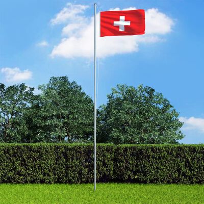 vidaXL Sveitsin lippu 90x150 cm