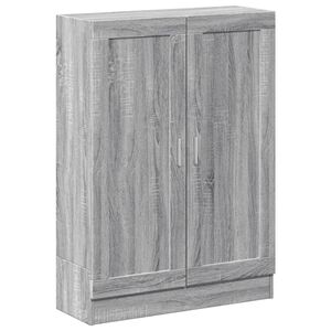 vidaXL Kirjakaappi harmaa Sonoma 82,5x30,5x115 cm lastulevy