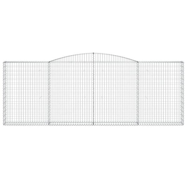 vidaXL Kaarevat kivikorit 2 kpl 400x30x140/160 cm galvanoitu rauta