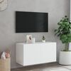 vidaXL TV-sein&auml;kaappi LED-valoilla valkoinen 80x35x41 cm