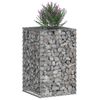 vidaXL Gabion Kohotettu Peti Hopea 50 x 50 x 80 cm Galvanoitu ter&auml;s