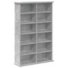 vidaXL CD-kaappi Betoninharmaa 60 x 17 x 92 cm Tekninen puu