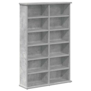 vidaXL CD-kaappi Betoninharmaa 60 x 17 x 92 cm Tekninen puu