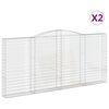 vidaXL Kaarevat kivikorit 2 kpl 400x30x180/200 cm galvanoitu rauta