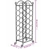 vidaXL Metallinen viinipulloteline 21 pullolle