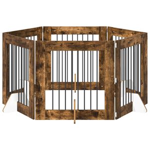 vidaXL Koiraportti jaloilla 6 pcs Savutammi 80 x 80 cm Tekninen puu