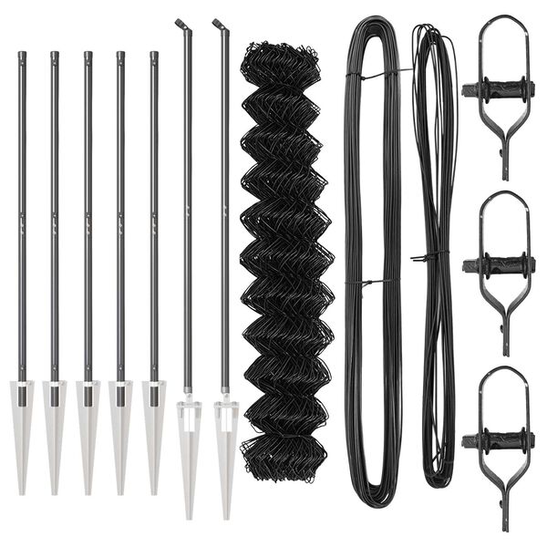 vidaXL Aitalatu Harmaa 10 x 1,2 m (40 x 40 mm verkko) Ter&auml;s ja PVC