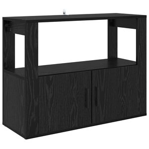 vidaXL Sivup&ouml;yt&auml; Musta tammi 80 x 30 x 60 cm Tekninen puu