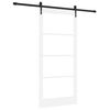 vidaXL Liukuovi Valkoinen ja musta 93 x 202 cm T&auml;ysi m&auml;nty ja lasi