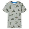vidaXL Lasten T-paita meleerattu vaalea khaki 116
