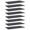 vidaXL Kirjahyllytasot 8 kpl harmaa 80x30x1,5 cm lastulevy