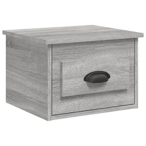 vidaXL Sein&auml;kiinnitett&auml;v&auml; y&ouml;p&ouml;yt&auml; harmaa Sonoma 41,5x36x28 cm