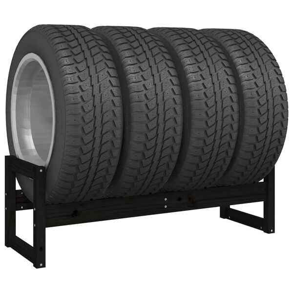 vidaXL Rengasteline musta 120x40x40 cm t&auml;ysi m&auml;nty