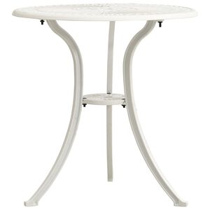 vidaXL Puutarhap&ouml;yt&auml; valkoinen 62x62x65 cm valualumiini