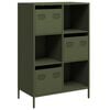 vidaXL Highboard Oliivinvihre&auml; 68x39x103,5 cm Ter&auml;s
