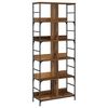 vidaXL Kirjahylly 4 tasoa 78,5 x 33 x 188,5 cm metallia PB Vanha puu
