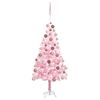 vidaXL Tekojoulukuusi palloilla esivalaistu pinkki 150 cm PVC