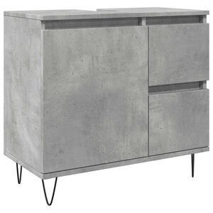 vidaXL kylpyhuoneen pesuallaskaappi betoni harmaa 65x33x60 cm
