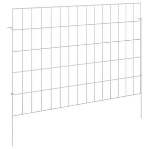 vidaXL Puutarha-aita, jossa on paalut 48 kpl 75 x 50 cm Hopea