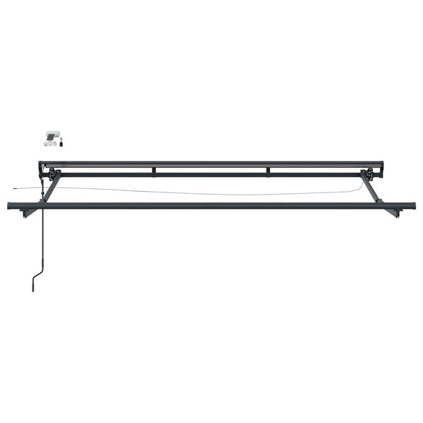 vidaXL S&auml;hk&ouml;k&auml;ytt&ouml;inen markiisikangas LED-valoilla Antrasiitti 3 x 2 m