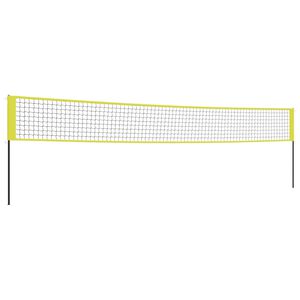 vidaXL Lentopalloverkko keltainen ja musta 823x244 cm PE-kangas