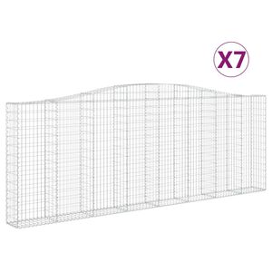 vidaXL Kaarevat kivikorit 7 kpl 400x30x140/160 cm galvanoitu rauta