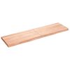 vidaXL Sein&auml;hylly vaaleanruskea 180x50x(2-6) cm k&auml;sitelty t&auml;ystammi