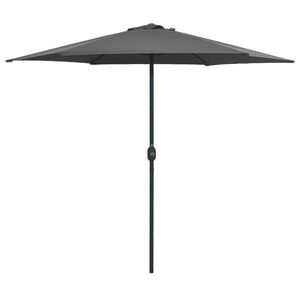 vidaXL Aurinkovarjo alumiinitolpalla 270x246 cm antrasiitti