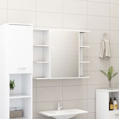 vidaXL 3-osainen kylpyhuoneen kalustesarja valkoinen lastulevy