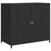 vidaXL Puutarhan s&auml;ilytyskaappi musta 83x45x76 cm polyrottinki