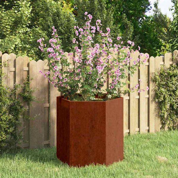 vidaXL Kukkalaatikko ruoste 40x40x45 cm Corten ter&auml;s