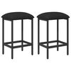 vidaXL Baarijakkara 2 pcs Musta 40 x 32 x 74 cm Tekninen puu
