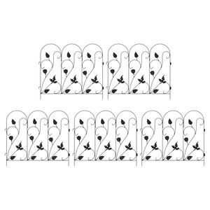 vidaXL Puutarha-aita S&auml;leikk&ouml; Musta 307 x 54,5 x 0,3 cm