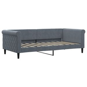 vidaXL Vuodesohva tummanharmaa 90x190 cm sametti