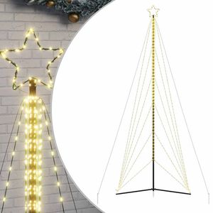 vidaXL LED joulukuusi 861 l&auml;mpim&auml;n valkoista LED-valoa 478 cm