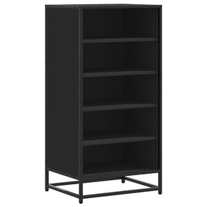 vidaXL Kenk&auml;teline musta 48x38x97,5 cm tekninen puu