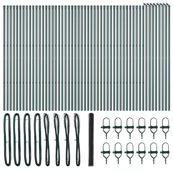 vidaXL Aitalatu Harmaa 100 x 1,5 m (50 mm verkko) Ter&auml;st&auml; ja PVC:t&auml;