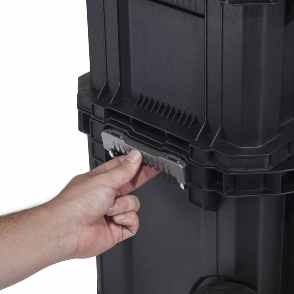 427267 Keter Tool Storage Box with "Connect Trolley and Rolling Systems" Black