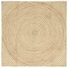 vidaXL Alue Matto Luonnollinen ja valkoinen 120 x 120 cm Juutti