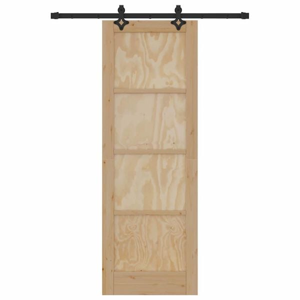 vidaXL Liukuovi ORKDAL Ruskea 73,5 x 211 cm Massiivinen m&auml;nty