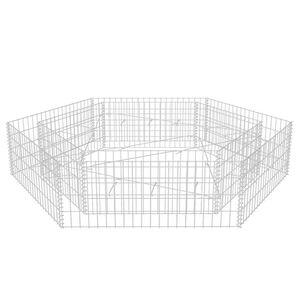 vidaXL Korotettu kuusikulmainen gabion-/kivikorikehys 200x173x40 cm