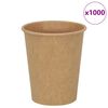 vidaXL Paperiset kahvikupit 1000 kpl 8oz 200ml Ruskea