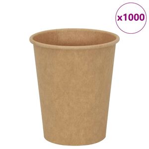 vidaXL Paperiset kahvikupit 1000 kpl 8oz 200ml Ruskea