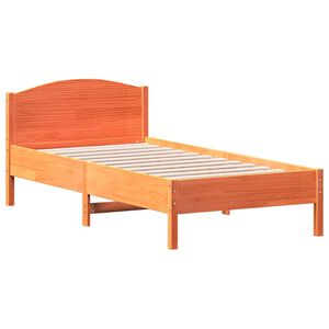 vidaXL S&auml;ngynrunko ilman patjaa vahanruskea 75x190 cm t&auml;ysi m&auml;nty