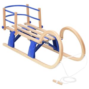 vidaXL Kokoontaitettava kelkka selk&auml;nojalla 110 cm vaneri