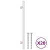 vidaXL Kaapin kahvat 20 kpl hopea 192 mm ruostumaton ter&auml;s