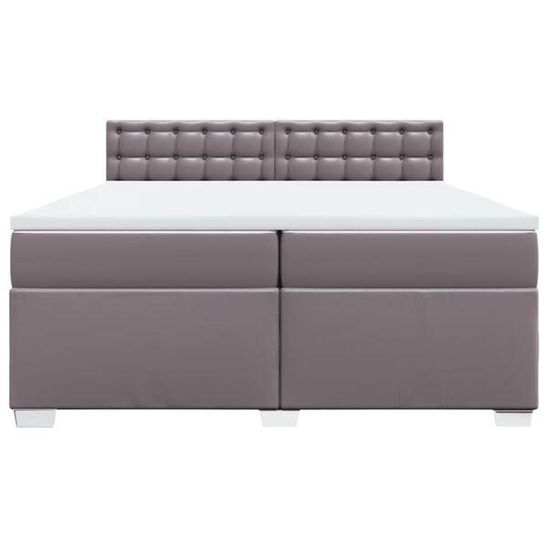 vidaXL Jenkkis&auml;nky patjalla harmaa 200x200 cm keinonahka